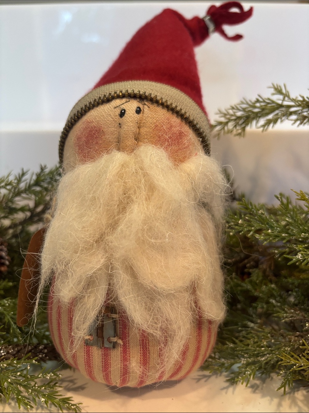 Honey and Me Handcrafted Red Santa Gnome Holiday Figurine